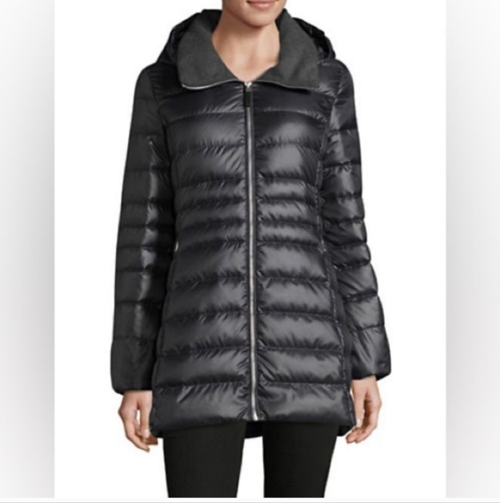 Marc New York Marc Andrew Premium Down Midi Hooded Puffer Jacket. Size S